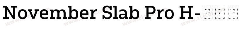 November Slab Pro H字体转换
